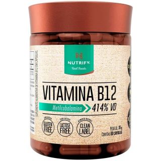 Vitamina B12 Metilcobalamina 414% 60Caps Nutrify