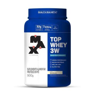 Top Whey 3W + Performance 900g Baunilha - Whey Protein Max Titanium
