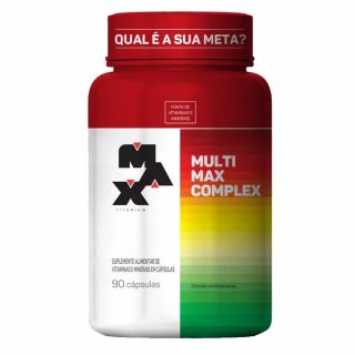Multimax Complex 90 cápsulas - Max Titanium - Multivitamínico e Multimineral